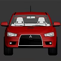 Stylish Red Sports Car With Rear Spoiler White Interior And Black Wheels