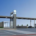 Modern Gate Entrance 3d model