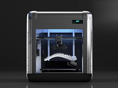 Advanced Medical 3D Printer Creating Spinal Model for Orthopedic Use 3d model