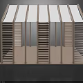 Modern Outdoor Wooden Pergola with Transparent Roof and Louvered Sides