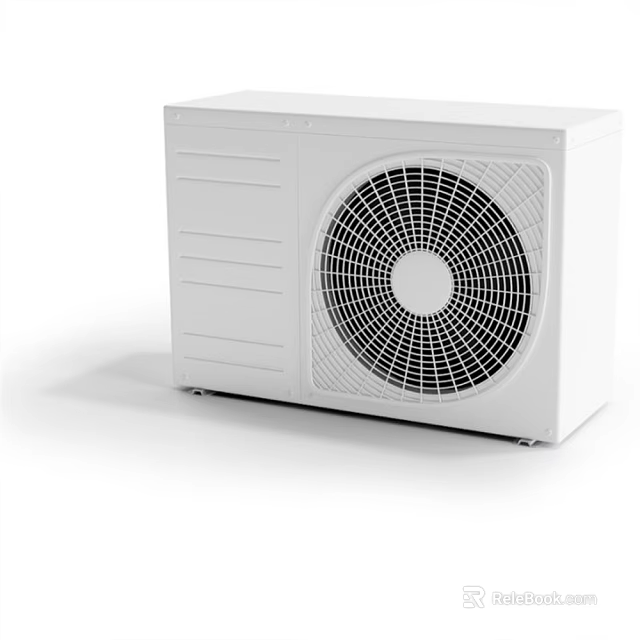 White Modern Air Conditioner Fan Unit With Sleek Design And Efficient Cooling Function 3d model
