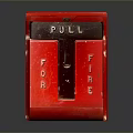 Red Fire Alarm Pull Station With FOB Label And Emergency Handle