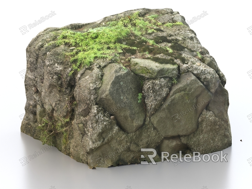 stone moss stone model