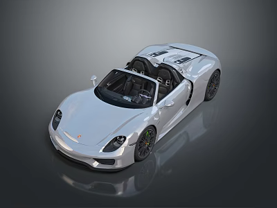 White Luxury Convertible Sports Car With Open Top Sleek Design And Black Wheels 3d model
