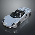 White Luxury Convertible Sports Car With Open Top Sleek Design And Black Wheels