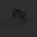 Wireless Black Game Controller For Electronic Gaming With Colorful Action Buttons