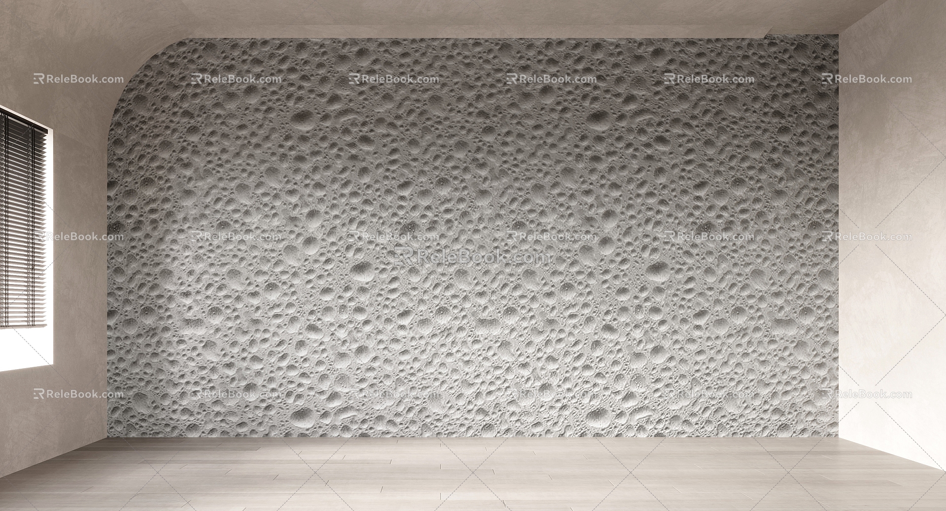 Modern background wall rough wall 3d model