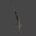 Hammerhead Shark Swimming Gracefully In Deep Ocean With Distinctive Head Shape 3d model