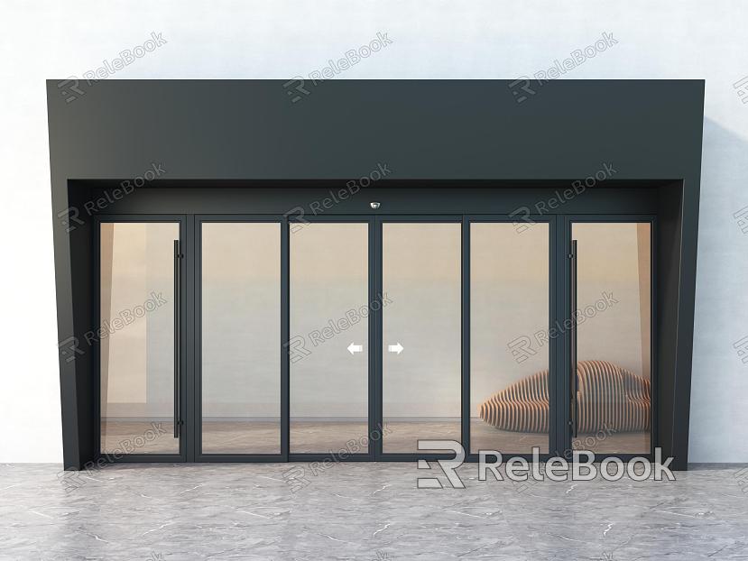 Electric door induction door automatic door electric induction door electric glass door glass induction door glass door double open model