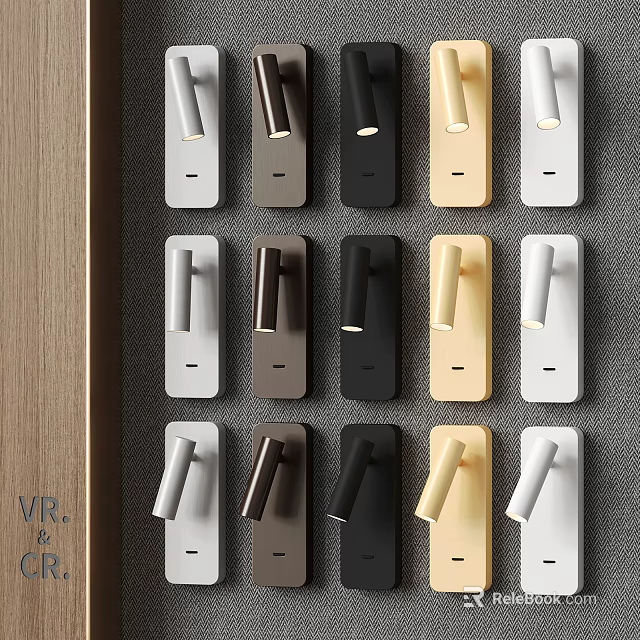Modern Wall Lamps In Multiple Colors Arranged Neatly For Stylish 3d model 