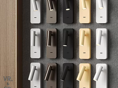 Modern Wall Lamps In Multiple Colors Arranged Neatly For Stylish 3d model
