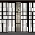 New Chinese-style sliding door 3d model