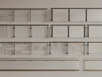glass railing 3d model