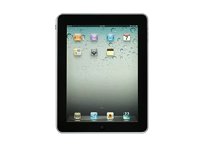 Sleek Tablet Device With App Icons Display And Water Droplets On Screen 3d model