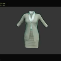 Beige Cardigan With White Shirt And Beige Skirt Professional Office Outfit Design