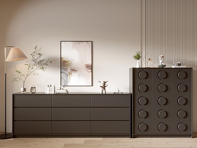 Modern Black Entrance Cabinet Sideboard Cabinet Balcony Cabinet Storage Cabinet Entrance Cabinet 3d model