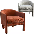 Modern Single Sofa Designs With Velvet And Plaid Upholstery For Living Room