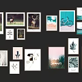 Stylish Decorative Wall Art With Animal Prints Bicycle Nature And Typography Designs