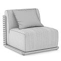 Single Sofa Fabric Single Sofa Solid Wood Single Sofa 3d model