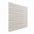 White Wavy Textured Wall Paneling In Modern Style For Interior Decorative Design