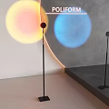 Modern sunset lamp sunset lamp large aperture atmosphere lamp fill light photography floor lamp net red dream sunset lamp 3d model