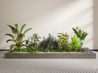 Modern plant simulation flower landscaping beauty salon landscaping flower pond 3d model