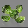 Fresh Green Cabbage Leaves Including Whole Head And Loose Separated Pieces