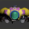 3D Game Character With Yellow Jacket Green Hat Red Goggles Dark Pants Green Shoes