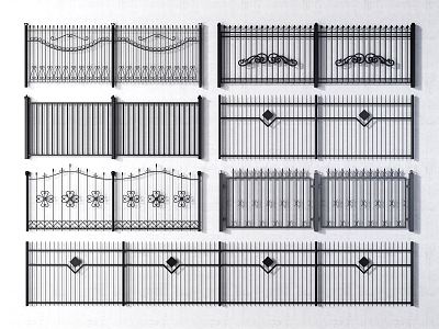 Modern Railing Wrought Iron Railing Guardrail 3d model