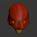 Red Lion Head 3D Model Decorative Sculpture With Vibrant Mane And Detailed Features