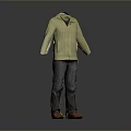 Men's Fashionable Clothing Collection With Sweaters Shirts Jackets Pants And Shoes