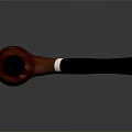 Red Wood Grain Tobacco Pipe With Black Stem And Rattray's Brand Design