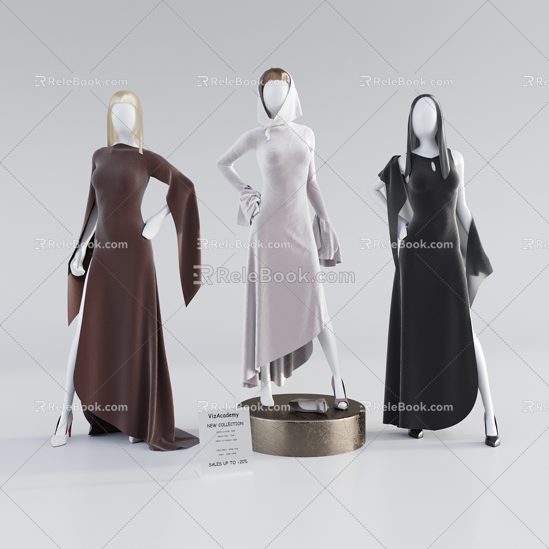 Model Clothing Women's dress 3d model