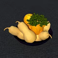 Fresh Assorted Fruits With Lemons Grapes And Pears On Black Plate