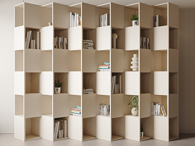 Modern bookcase model