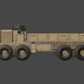 Military Green Large Functional Vehicle With Multi Wheel Cargo Bed And Spare Tire