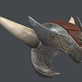 Viking Warrior Helmet With Metal Frame Leather Panel Decorative Horns And Engraved Emblem