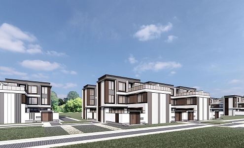 New Chinese Townhouse 3d model