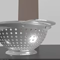 Stainless Steel Perforated Colander With Double Handles For Kitchen Draining 3d model