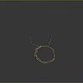 Plant Roots Woven into Natural Brown Ring on Gray Gradient Background with Light Shadow Effect 3d model