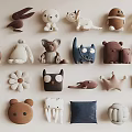 Cute Plush Stuffed Toys With Various Animal Shapes Like Rabbit Cat Bear And Owl