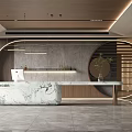 Modern Front Desk Hall Front Desk 3d model