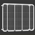 White Metal Mesh Roof Rack Carrier for Vehicle Cargo Storage and Transport