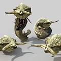 Cow Beast Creeping Beast Ancient Monster Game Role Virtual Creatures 3d model