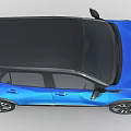 Blue SUV Car with Modern Front Design Black Roof and Alloy Wheels