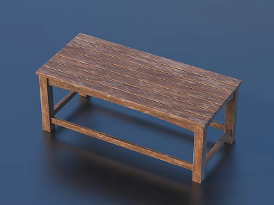 Solid Wood Tea Table And Chairs With Natural Wood Grain Simple Design For Tea Room 3d model