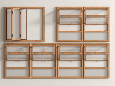 modern folding window window lift window 3d model