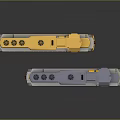 Two Yellow Train Locomotives Featuring Chessie System And Union Pacific Logos