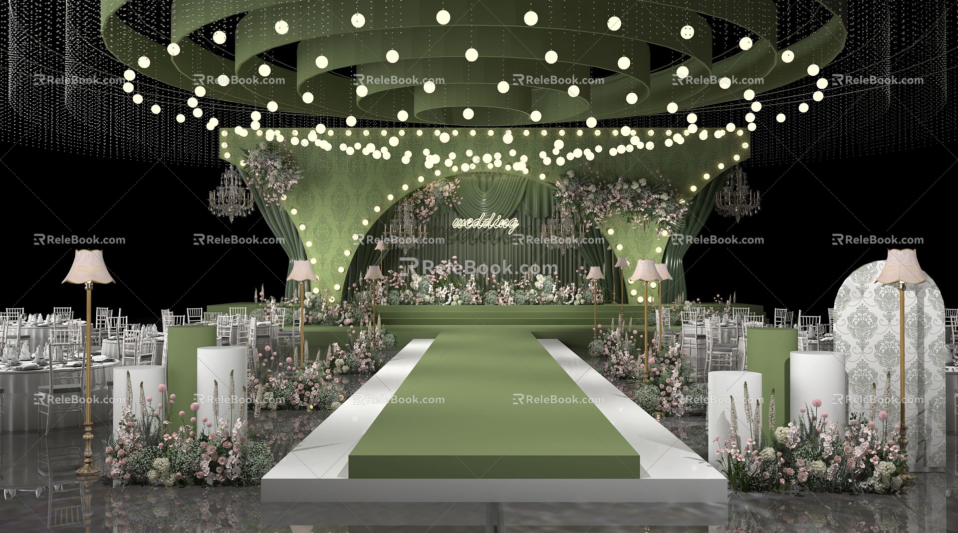 Modern Wedding Scene Theater Wedding model