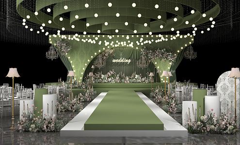 Modern Wedding Scene Theater Wedding 3d model